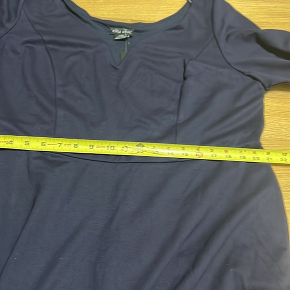 City Chic Dress Cute Girl Elbow sleeve Navy size L/20 NWT - Picture 9 of 11